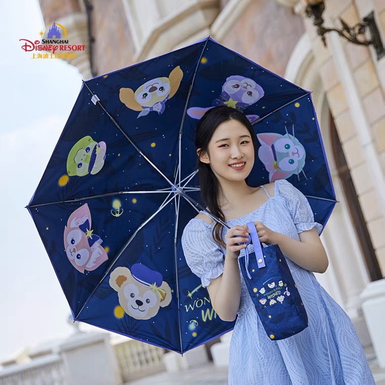 ダッフィーフレンズ 春 晴雨兼用折りたたみ傘 上海ディズニー 最大55 